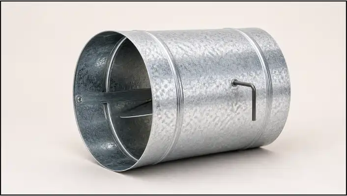 Registro de tiragem da chaminé galvanizada sob medida, 18 cm