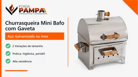 Churrasqueira Mini Bafo com Gaveta