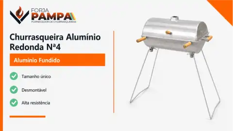 Churrasqueira Alumínio Redonda Nº4