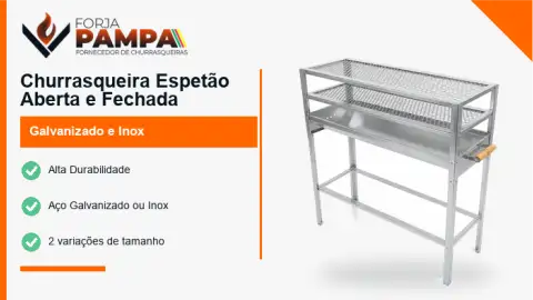Churrasqueira Espetão Aberta e Fechada