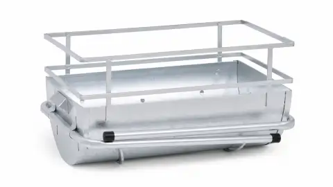 Churrasqueira Longa Vida em aço galvanizado, corpo aberto com grade de proteção superior