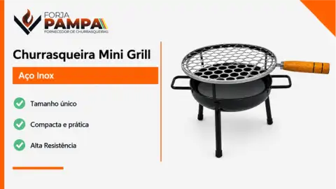 Churrasqueira Botijão Espetinho Mini Grill